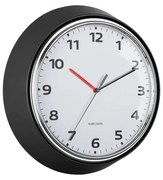 Karlsson 6006BK dizájner falióra, fekete, átmérő34 cm
