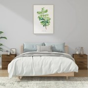 2 db barna tölgy színű szerelt fa éjjeliszekrény