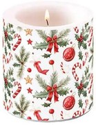 Karácsonyi átvilágítós gyertya kicsi Christmas Elements