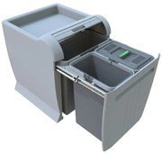 Műanyag szemetes szelektív hulladékhoz/beépíthető 12 + 8 + 8 l City - Elletipi