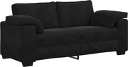 vidaXL fekete bársony loveseat kanapé 180x77x82 cm