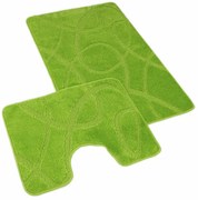 Kvalitex Elipsy fürdőszobaszőnyeg szett zöld, 60 x 100 cm, 60 x 50 cm