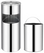rozsdamentes acél hamutartó szemeteskukával 30 L