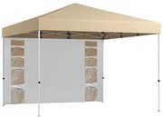 Pavilon hátfallal, zsebekkel 3x3x2,8 m, bézs