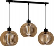 Led Függőlámpa 3xE27 Fa Állítható Konyhába Nappaliba Klíma