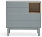 Kék-szürke alacsony komód 90x90 cm Corvo – Teulat