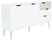 komód, tölgy sonoma / fehér, OSLO 75381