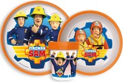 Sam a tűzoltó Rescue Mission csúszásmentes étkészlet, micro műanyag szett