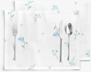 Goldea pamut reggeliző alátét - nefelejcsek - 2db 30 x 40 cm