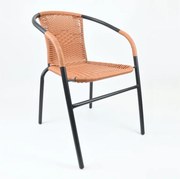 Kerti bisztrószék egymásba rakható szürke/naturális