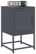 2 db antracitszürke acél éjjeliszekrény 36x39x60,5 cm