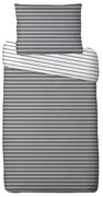 Csíkok pamut ágyneműhuzat szürke, 140 x 200 cm, 70 x 90 cm