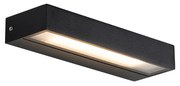 Modern fali lámpa fekete 22 cm LED-del IP65 - Hannah