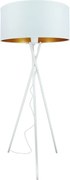 Modern állólámpa fehér lámpabúra arany fólia 40cm, Led Háromlábú