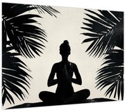 Üveg kép - Jóga (70x50 cm)