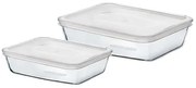 Pyrex Üvegedény szett 2 db, 1,5 l + 2,6 l