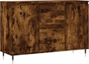 vidaXL füstös tölgy színű szerelt fa tálalószekrény 101,5 x 35 x 70 cm