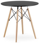 AKCIÓ Fekete étkezőasztal OSLO 80x80 II. osztály