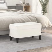 krémszínű műbőr pad 70 x 35 x 41 cm