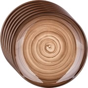 Banquet 6 db sekély tányér szett Palas 27 cm,barna