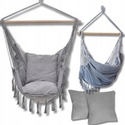 Függőágy Brazil Kerti Hintaszék Lógó Szék Boho 2X Párna