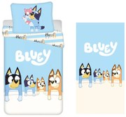 Bluey felnőtt ágyneműhuzat és törölköző szett (Blue)