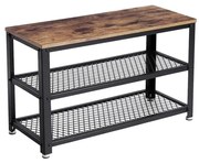 Cipőtároló DAVOR barna/fekete