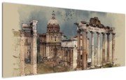 Kép - Forum Romanum, Róma, Olaszország (120x50 cm)