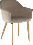 Szék, szövet Taupe szürke-barna/bükk, ODOVEL