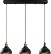 Varzan függőlámpa x3, fekete-antik