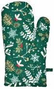 Konyhai kesztyű Zöld karácsony, 18 x 28 cm