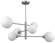 ITALUX PND-55342-6-SN - EVORA 6xG9/5W/230V mennyezeti lámpa, nikkel