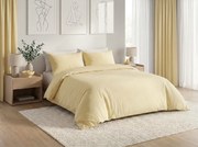 Pamut ágynemű CALMORA világossárga Ágyneműhuzat mérete: 2 db 70 x 90 cm | 200 x 200 cm