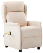 Masszázsszék párnával Krém 67.5 x 93.5 x 101.5 cm szövet