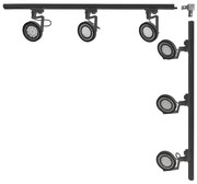 Zuma Line 3579 - Sínes rendszerbe szerelhető irányítható spotlámpa MASTER 6xGU10/15W/230V, fekete