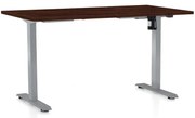 OfficeTech A állítható magasságú asztal, 120 x 80 cm, szürke alap, wenge