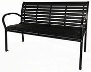Kerti pad 125 x 60 x 80 cm, fekete, acél / műanyag