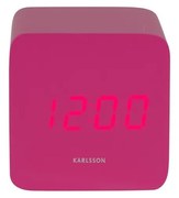 Karlsson 5982BP design LED óra ébresztővel,rózsaszín, 7 cm