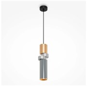 Maytoni MOD303PL-01CFL3 - Csillár zsinóron PALETTE 1xGU10/40W/230V arany/szürke