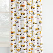 Goldea pamut gyerekfüggöny - teherautók és kotrógépek 140x150 cm