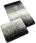 Bellatex Fürdőszoba szőnyeg szett kivágás nélkül BANYSILVER fekete, 60 x 100, 60 x 50 cm