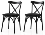 Ekol Black and Black étkezőszék-készlet, 2 db
