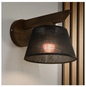 Brilagi - LED fali lámpa ANTHONY 1xE14/40W/230V diófa/fekete 8590828610472