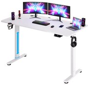 Deuba Állítható magasságú irodai íróasztal 140x60x118 cm - fehér