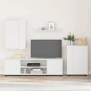 4 részes TV szekrény szett Falra szerelhető 4 pcs Fehér Faanyag