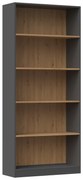 R80 polcos szekrény, antracit-tölgy