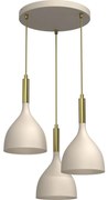 Csillár zsinóron NOAK 3xE27/15W/230V bézs/arany