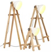 3 db fehér tömör mangófa állólámpa E27