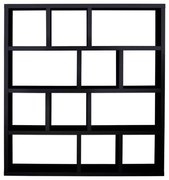 Fekete könyvespolc 150x159 cm Berlin – TemaHome