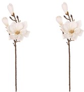 Virágcsokor Magnolia, 2 db, fehér, 65 cm